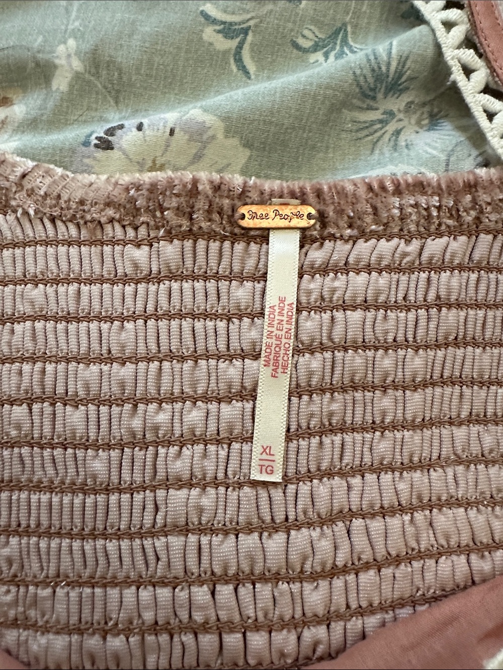 Free People Blush Velvet Square-Neck Trim Top - Picture 7 of 7